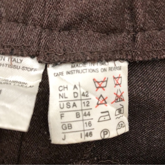 MaxMara Gorgeous Vintage 80s Cocoa Wool High Waisted Tapered Pants 12 EPC - Picture 9 of 9